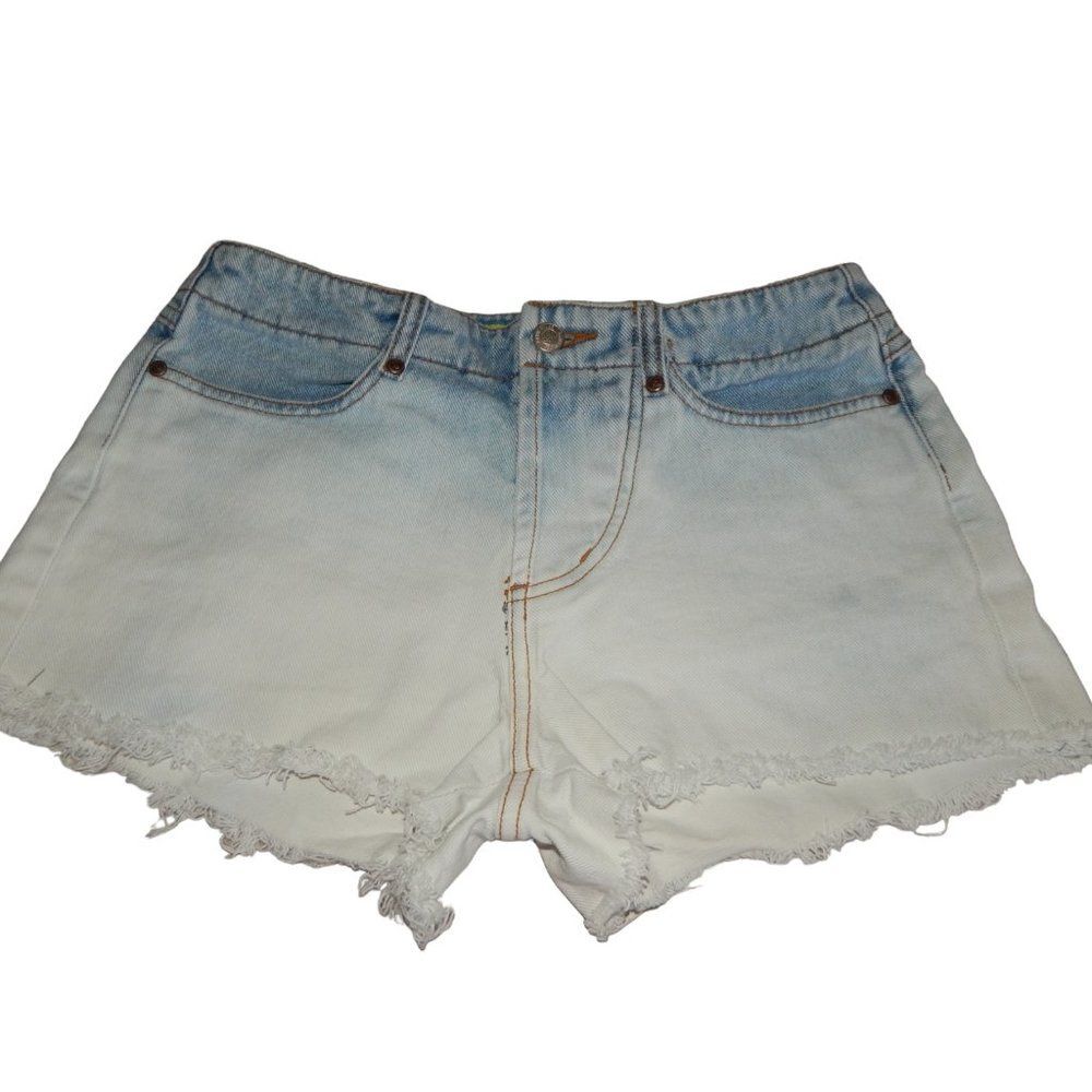 Paris Blues Originals women’s juniors 7 vintage bleached button fly denim shorts